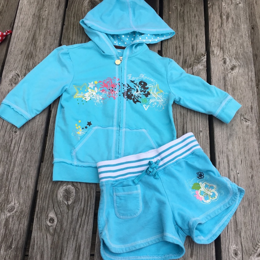 ZeroXposur Hoodie Shorts Set SZ 7! VGUC!